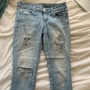 American eagle light wash skinny jeans